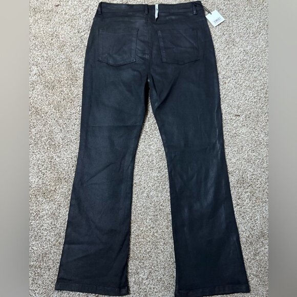 NEW Lola Denim-Billie High-Rise Bootcut Coated Black Stretch Premium Jeans 33 - Picture 13 of 13